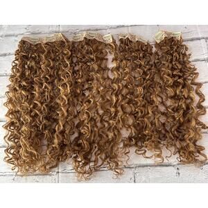 4 pc Clip in Hair Extensions Protein Silk Natural Hairpiece 20" Deep Dirty Blond
